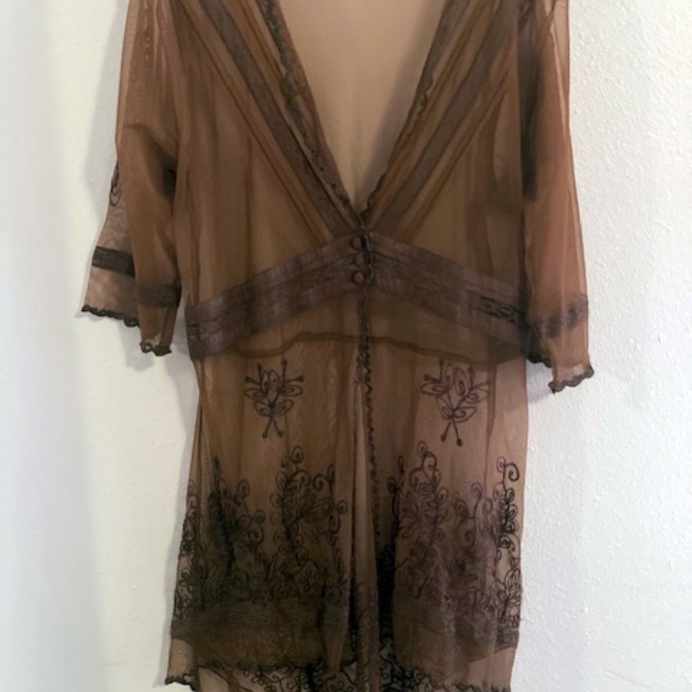 Nataya 'Age of Love sheer and lace cardigan tunic